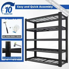 72″ Adjustable Double Heavy Duty Metal Layer Column Garage Shelving Rack 3000lbs