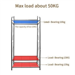 Large Garment Clothes Rail Home Retail Coat Stand Hanging Display Portable Tidy