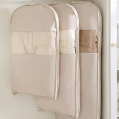 Dust Cover Clothes Bag with Self Compression Zipper for Clothes Coats Jackets