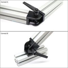 2 Sets Black 25 Series 10 Series Aluminum Extrusion Pivot Hinge Swivel Degree…