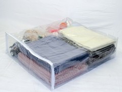 5-Pack Large 20″ x 23″ x 6″ Vinyl Plastic Zippered Storage Bags Clear 11.9 Gal