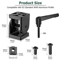 2PCS Angle Connector Joint Connector 4040 Nut 8 Flexible Hinge 180° Rotation …