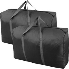 Extra Large Duffle Travel Bag 100L Storage Foldable Camping Black New (2 Pack)