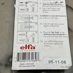 10 Pack ELFA Easy Hang Shelving Masonry-Concrete-Solid Wood Anchors New Sealed