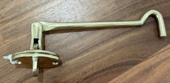Solid Brass Cabin Eye Hook Latch 5 1/4” for Doors/Cabinet NOSw/3/4” Brass Screws