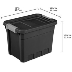 Sterilite Small Stackable Storage Bin, 7.5 Gallon Durable Plastic Storage Tote w