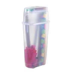Rubbermaid Wrap N Craft Wrapping Paper Storage Holder Clear Container