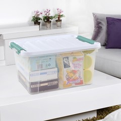 Idotry 4/6Pcaks Stackable Latching Box Plastic Storage Containers Tote, 20 Quart