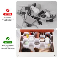 32Pcs Honeycomb Drawer Organizer Divider for Underwear Socks Bras Ties Belts …