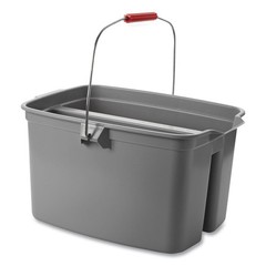 Rubbermaid Commercial 262888GY 19 qt. Plastic Double Utility Pail – Gray New