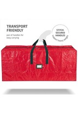 Medium Christmas Tree Storage Bag 48x15x20 Red Polyester, Zipper, Handles