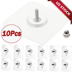10Pack Self-Adhesive Wall Hooks – Seamless Punch-Free Nail Screw Stickers
