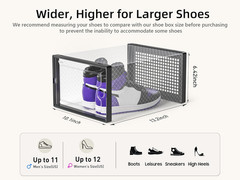 X-Large Shoe Storage Boxes Organizers Clear Plastic Stackable 12 Pack, Shoe Rack