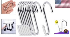 Lightweight Alloy Steel S Hooks – 20 Pack with Non-Slip Design & Rust Resistance