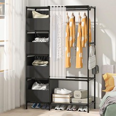 Clothes Rack Heavy Duty Clothing Garment Rack Storage 4 Drawer Bedroom Organizer