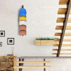 2 Pcs Hat Rack for Baseball Caps, Wall Mounted Wooden Hat Storage Organizer Hang