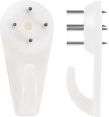 50 PCS Wall Hooks for Concrete & Wood – Traceless Easy Install, 25 LBS Capacity