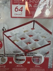 Simplify Christmas Ornament Storage Tote 64 Count Capacity Holiday *NewOpenBox*