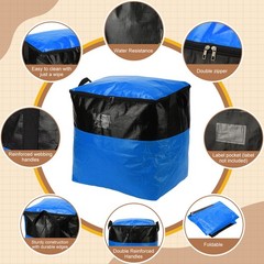 2Pcs Extra Large Moving Bags, 20.5 x 16 x 21.3″ Storage Bags, Blue
