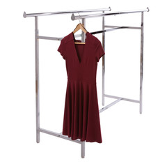 Econoco K40 Adjustable Double Bar Garment Rack 60″ Chrome Retail