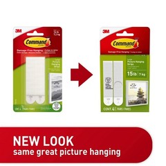 Command Large Picture Hanging Strips White: Adhesive Strips for Art &