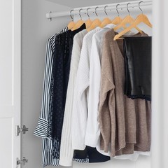 Elegant 10 Count Wooden Suit Hangers – Chrome Hook and Notches for All Clothing
