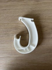 SuperSlide 6 in. x 1 in. White Closet Rod Bracket (2 Pack)