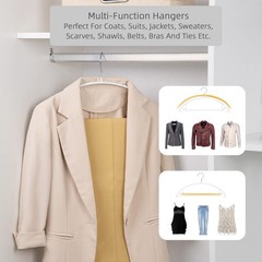 Nature Smile 20 Pack Non-Slip Suit Hanger,Coat Jacket Hangers,Sweater Hangers,PV
