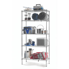 Hyper Tough 5-Tier Wire Storage Shelves, 36″ W x 16″ D x 72″ H, 1750 lb Load