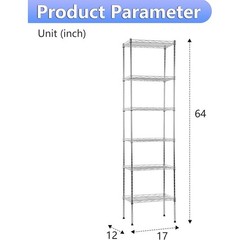 Adjustable Metal Shelving Unit Heavy-Duty Storage Garage Closet New