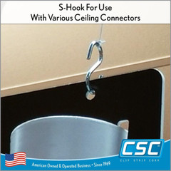 100 Pack S Hooks, Heavy Duty, 1.625″ L X 0.135″ Diameter S Shaped Hook for Hangi