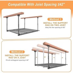 Heavy Duty Garage Ceiling Storage Rack 250lbs Overhead Organizer Adjustable New