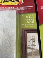2pk-Command Picture Hanging Strips, Holds 16 lbs, Large, White 17206-ES, 4 Pairs
