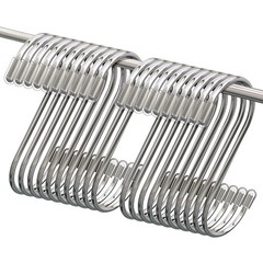 20 Pack S Hooks for Hanging, 3.4 Inch Metal S Shaped Hook Heavy Duty Hanging Hoo