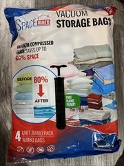 XXL Jumbo Vacuum Storage Bags Space Saver Hand Pump