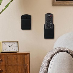 Remote Control Holder 2PCS Wall Mount Self Adhesive TV Storage Black