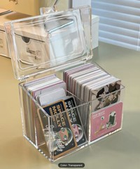New One Piece Acrylic Transparent Card Storage Box Business Trading Collector