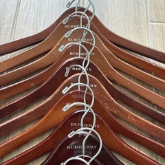 Authentic Brown Wood Traditional Burberry Hanger
