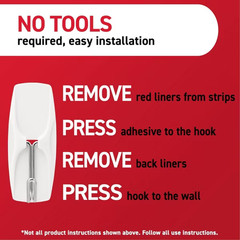 Command Medium Wire Hooks Damage-Free Adhesive Strips Christmas Holiday Decor