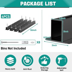 EVERHANGER Ceiling Storage Rack, Heavy Duty Overhead Garage Storage Rack, Adjust