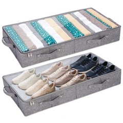 2-Pack Under Bed Storage Containers 32L Storage Containers Large Organizer Box