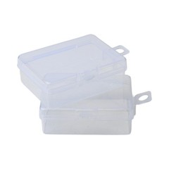 10pcs Small Clear Plastic Rectangular Storage Box Jewelry Beads Container Case