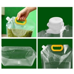Airtight Grain Storage Bags With Handle, Large Capacity Cereal Bag, Reusable