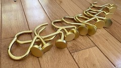 West Elm Matte Gold Metal Traditional S Hooks Hanging Hooks Set of 12