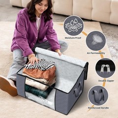 Versatile 6 Count Storage Bags with Zipper Closure for Home & Dorm Organization