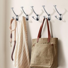 Polished Chrome Hooks Decorative Heavy Duty Solid Large Coat Towel Robe 2 PCS