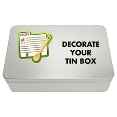 8.5 by 5.3 by 1.9 Inch Silver Metal Rectangular Empty Tin Box Containers Storage