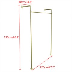 Metal Clothing Rack Dress Hanging Display Stand Home Storage Shelf Rack Gold NEW