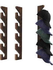 2PCS Hat Rack for Baseball Caps, Wall Mounted Baseball Hat Organizer
