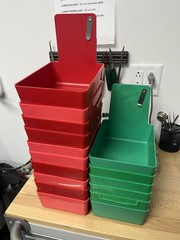 52 Stackable Plastic Storage Bin Multicolor Rectangular Solid 7x6in 7in H